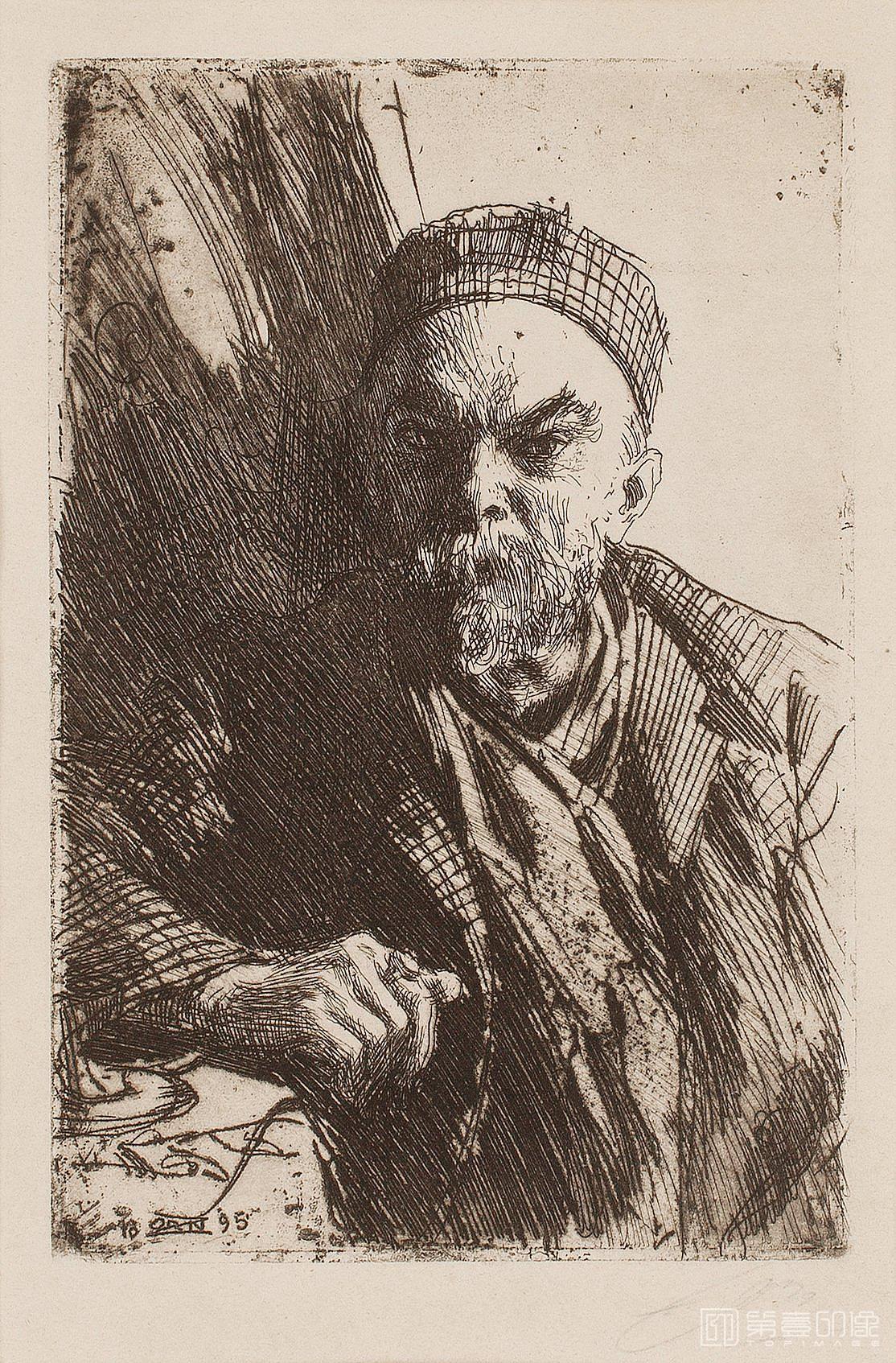素描-安德斯·佐恩 Anders Zorn作品-157